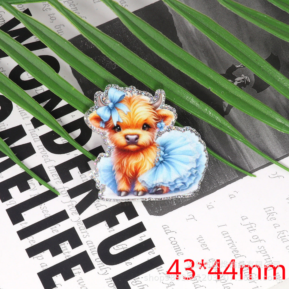 Wholesale 10PCS Animal Tiger Cat Rainbow Acrylics Accessories